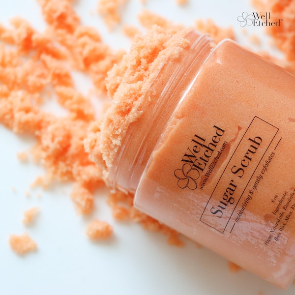 Avocado Bath Emulsified Sugar Body Scrub Natural Exfoliating 8oz and 16oz FREE SHIPPING Gift for Him/Her Natural Non-greasy Exfoliant