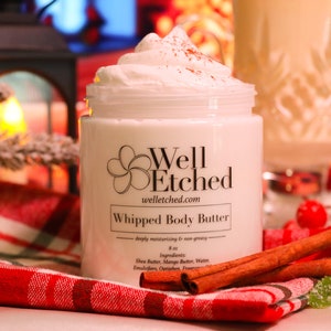 EGGNOG Whipped Body Butter Shea and Mango Non-greasy Moisturizer Free Shipping Holiday Scent