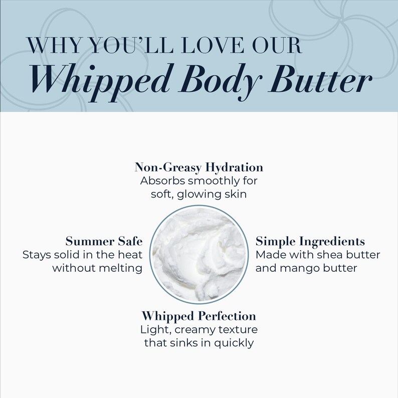 TRUE SAMPLES Whipped Body Butter Non-greasy Whipped Natural Shea and Mango Body Butter immagine 3