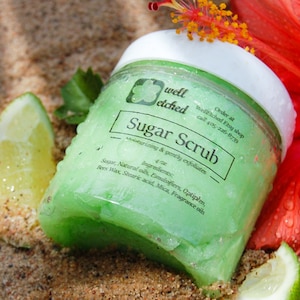 Avocado Bath Emulsified Sugar Body Scrub Natural Exfoliating 8oz and 16oz FREE SHIPPING Gift for Him/Her Natural Non-greasy Exfoliant