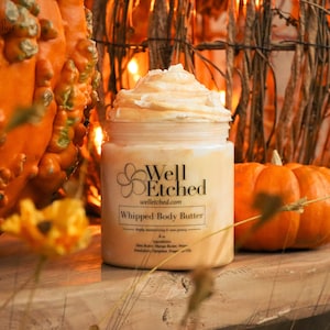 Pumpkin Crunch  Body Butter shea butter mango butter Non-greasy Natural Moisturizer Fall Scents Whipped Body Butter Lotion Pumpkin Spice
