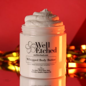 Etched La Rouge Designer Scent Whipped body butter shea butter mango butter Non-greasy Natural Body Moisturizer Free Shipping