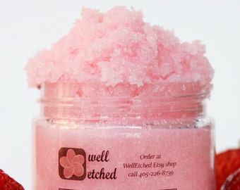 Strawberry flavored Lip Scrub Exfoliant Moisturizer for soft smooth lips yummy!