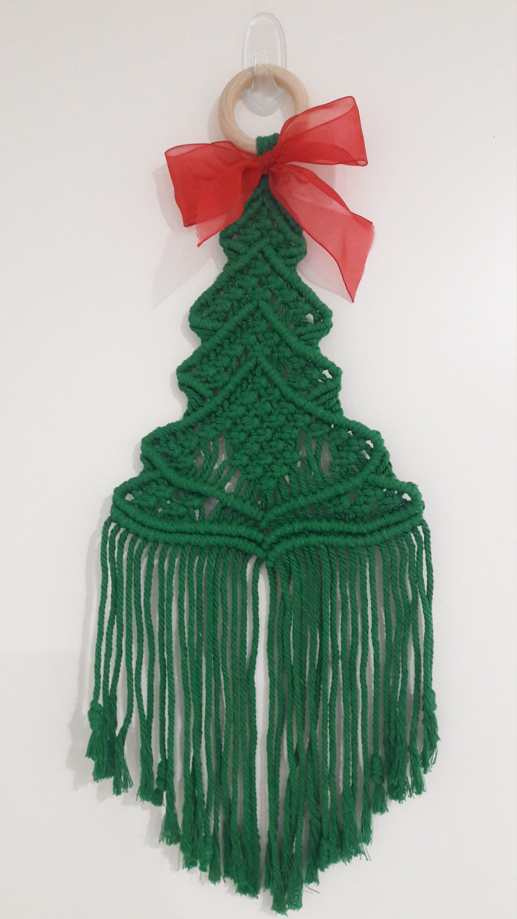 Festive Christmas Tree macrame green wall hanging decoration Etsy