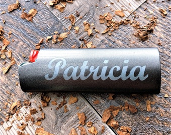 Engraved Lighter Case,Custom Personalized Metal Lighter Case Fits BIC Standard Size Lighter,Lighter Sleeve,Lighter Cover Holder,Gift for him