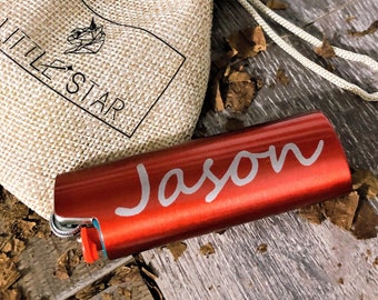 Engraved Lighter Case,Custom Personalized Metal Lighter Case Fits BIC Standard Size Lighter,Lighter Sleeve,Lighter Cover Holder,Gift for him