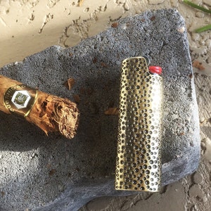 Personalized DIY Lighter Case Cover,Vintage Metal Lighter Case Fits BIC Standard Size J6 ,Lighter Sleeve,Lighter Holder Bronze,Gun Metal
