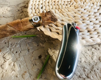 Personalized Premium Lighter Case Cover,Custom Metal Lighter Case Fits BIC Standard Size J6 Lighter,Lighter Sleeve Holder in Shiny Silver