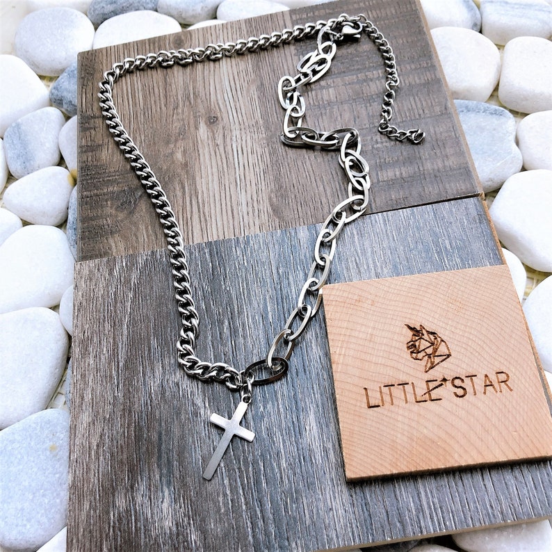 Personalized Stainless Steel Cross Necklace