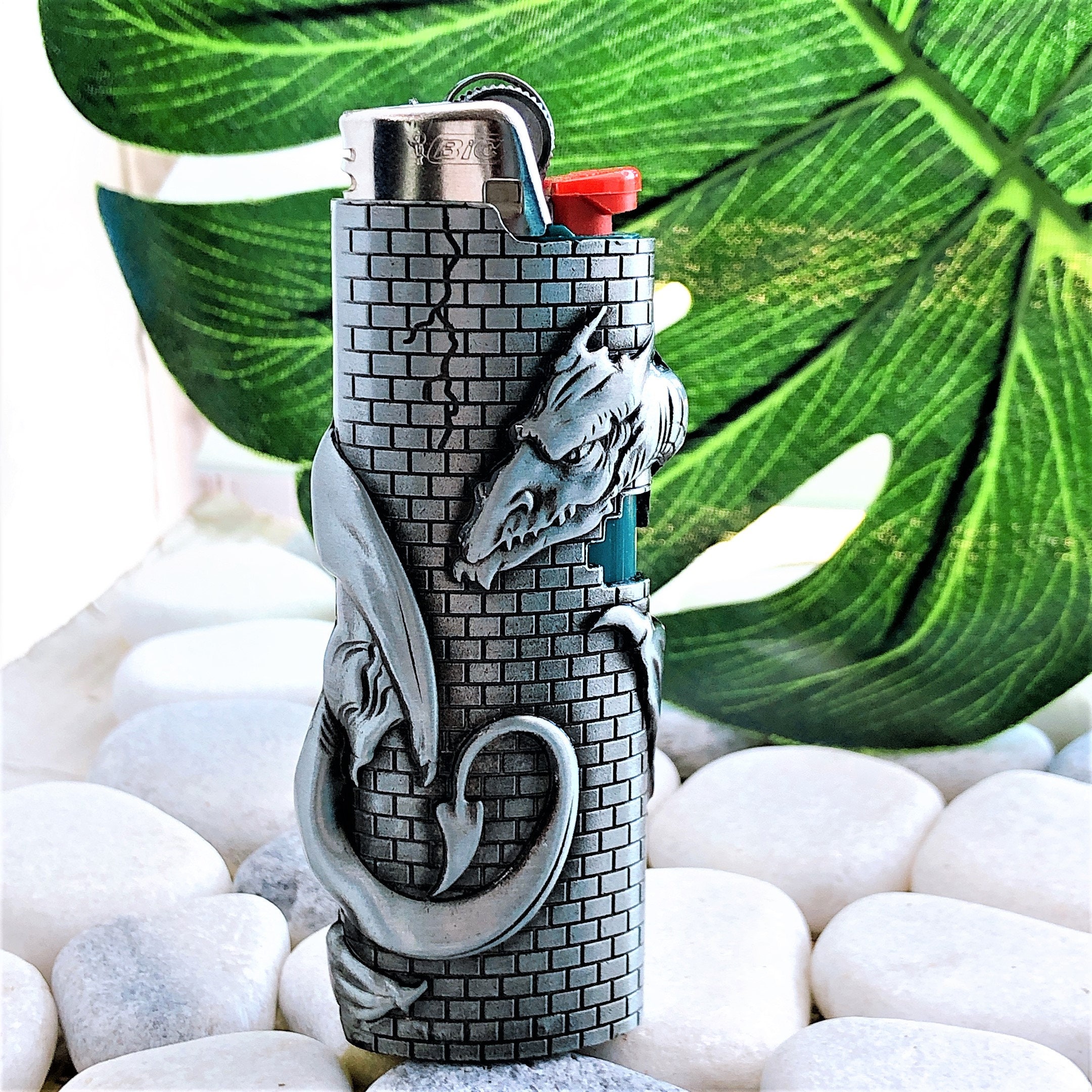 Dragon Tower Lighter Case CoverMetal Lighter Case Cover Fits Etsy