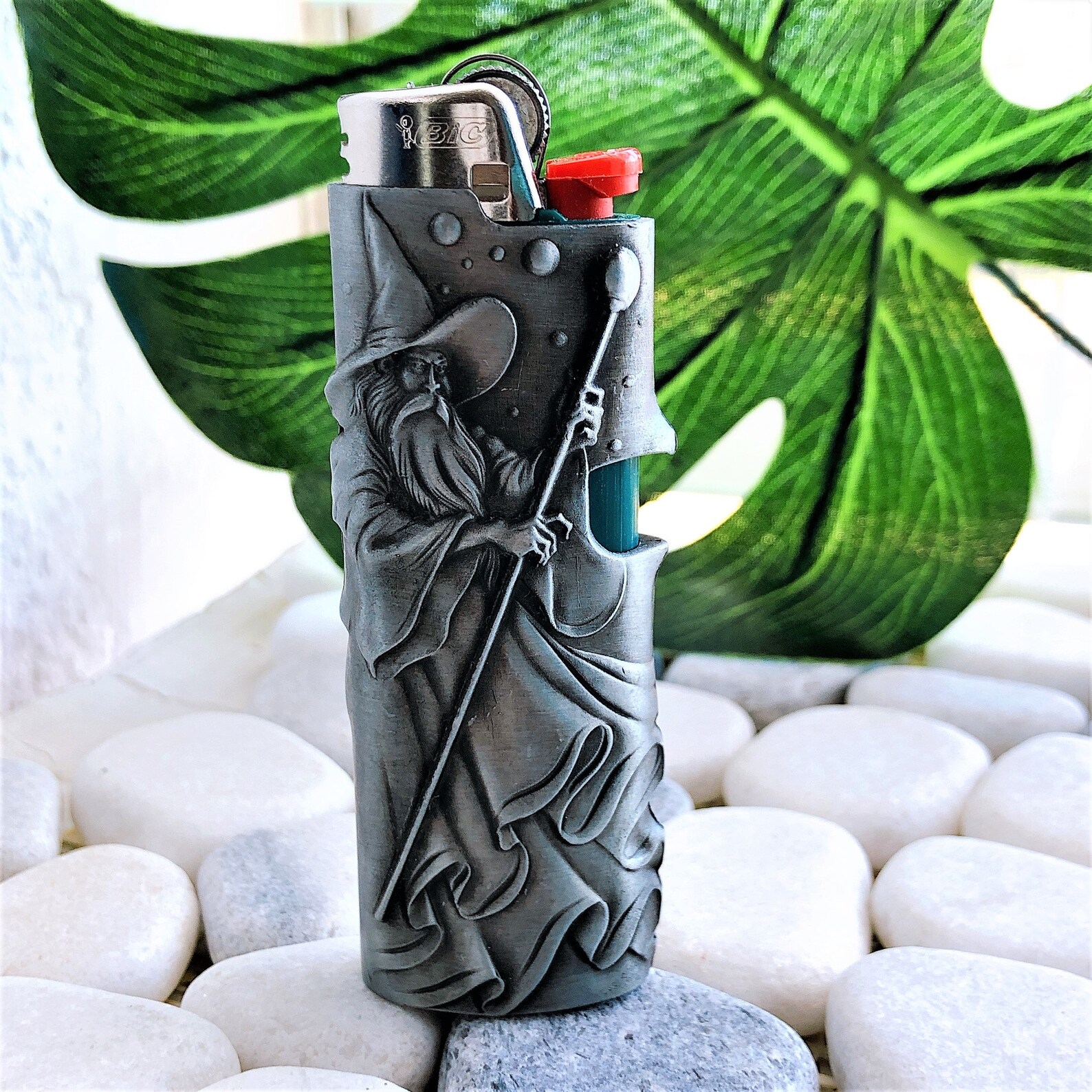 Silver Wizard Lighter CaseMetal Lighter Case Cover Fits BIC Etsy