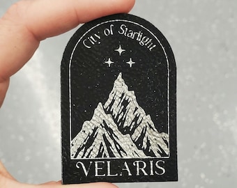 ACOTAR Velaris Leather Patch - City of Starlight, Iron On/Adhesive