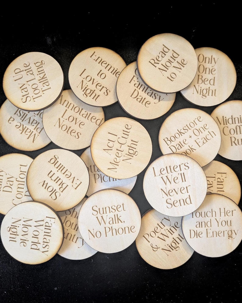 BookTok Date Night Tokens | 20 Tokens + Optional After Dark Spicy Add-On image 3