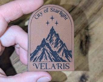 Velaris Leather Patch - ACOTAR City of Starlight, Iron On/Heat Press