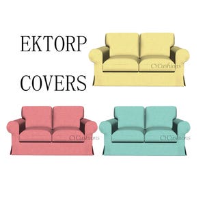 EKTORP &quot;2 Seats&quot; Replacement Covers,ektorp Sofa Cover,covers for ektorp sofa,sofa covers,Slipcovers for ektorp sofa,sofa covers for ektorp