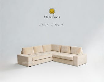 KIVIK Sectional Replacement Cover: 2+Corner+2 Seater Sofa Slipcover,Custom Color,Machine washable,Pet-friendly