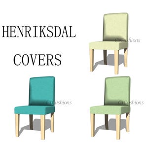HENRIKSDAL Chair Replacement Cover: Custom Color,Machine washable,Pet-friendly,Couch cover,Various Fabrics