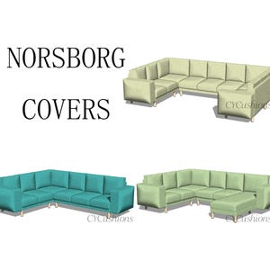 Capas de sofá de reposição NORSBORG, cor personalizada, lavável à máquina, aceita animais de estimação, capa de sofá