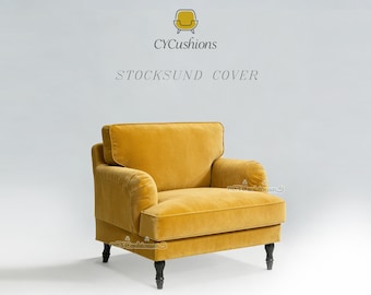 STOCKSUND Sofa Bezug: 1 Sitzer Ersatz Bezug,Benutzerdefinierte Farbe,maschinenwaschbar,Tierfreundlich,Couch Cover