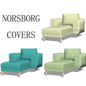 Capa de sofá NORSBORG &quot;Chaise&quot;: capa de reposição, cor personalizada, lavável à máquina, aceita animais de estimação, capa de sofá