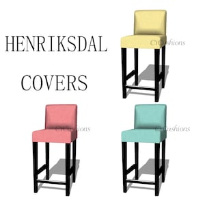 HENRIKSDAL Bar Chair Replacement Cover,Custom Color,Machine washable,Pet-friendly,Couch cover