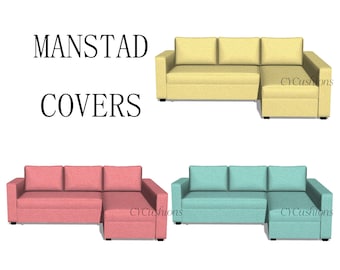 MANSTAD Sofa Cover: Seats+chaise(right) Replacement Slipcover