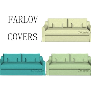 FARLOV &quot;3 Sitzer, 2 Sitzer&quot; Ersatz Sofa Bezüge,Farlov Sofa Bezüge,Bezüge für Farlov Sofa,sockover für Farlov Sofa,Bezüge für Farlov