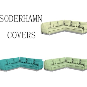 SODERHAMN Sectional &quot;3 Seats+Corner+3 Seats+2 Armrest&quot; Replacement Covers,Soderhamn Sofa Covers,sofa covers,Slipcovers for Soderhamn sofa