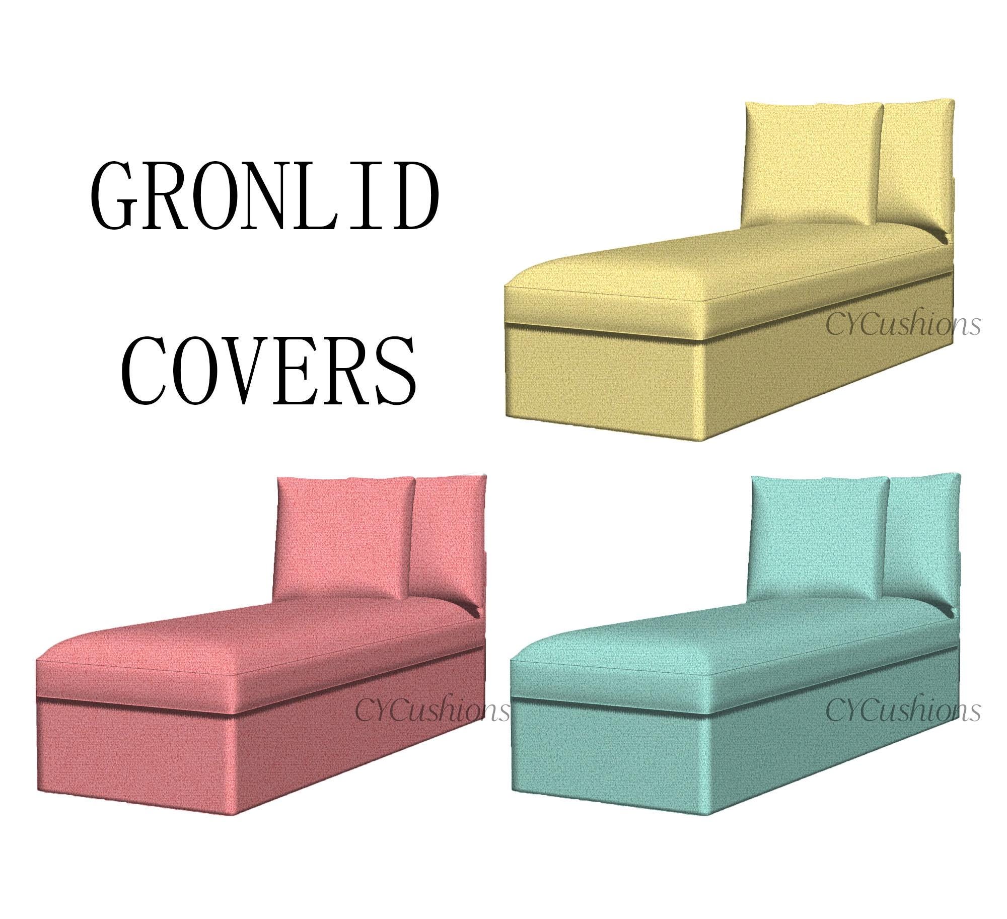 GRONLID Sofa Cover: Chaise Section or Chaise Replacement Slipcover
