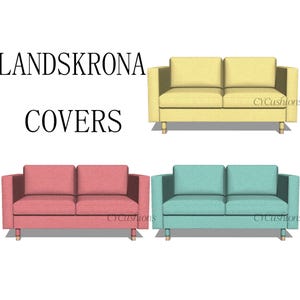 LANDSKRONA Sofa Cover: 2-Seat or 3-Seat Replacement Slipcover,Custom Color,Machine washable,Pet-friendly