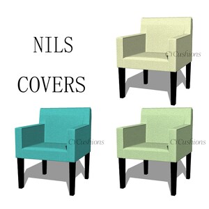 NILS Armchair/Stool Cover: Replacement Slipcover,Custom Color,Machine washable,Pet-friendly,Couch cover