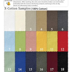 Echantillons de tissu pour housse de canapé : lin, coton, velours côtelé, flanelle, velours