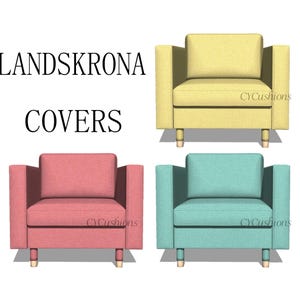 LANDSKRONA &quot;1 Seat&quot; Sofa Cover: Replacement Slipcover,Custom Color,Machine washable,Pet-friendly,Couch cover