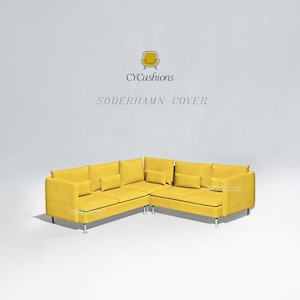 SODERHAMN Sectional Replacement Cover: 3 Seat+Corner+3 Seats+2 Armrest Sofa Cover,Pet-friendly