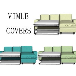 VIMLE  &quot;2 Seats Bed+Chaise,2 Seats+Chaise&quot; Replacement sofa Covers,vimle Sofa Cover,covers for vimle sofa,sofa covers,Slipcovers for vimle