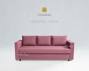 FRIHETEN 3 Seat Sofa Bed Replacement Cover: Fabric Slipcover,Custom Color,Machine washable,Pet-friendly