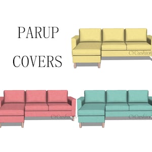 PARUP Sofa Cover: 2 Seat+Chaise Replacement Slipcover,Custom Color,Machine washable,Pet-friendly,Couch cover