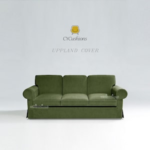 Överdrag till UPPLAND 3-sits soffa: Reservöverdrag, Anpassad färg, Maskintvättbar, Husdjursvänlig, Sofföverdrag