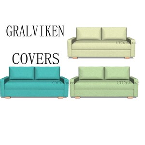 GRALVIKEN &quot;3 Seats Sofa Bed&quot; Replacement Sofa Covers,Gralviken Sofa Covers,sofa covers,cover for Gralviken sofa,Slipcover for Gralviken sofa