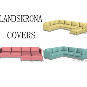 LANDSKRONA Model Replacement Sofa Cover,Custom Color,Machine washable,Pet-friendly,Couch cover,Various Fabrics