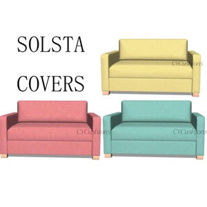 SOLSTA &quot;2 Seats Bed&quot; Replacement Sofa Covers,Solsta Sofa Covers,covers for Solsta sofa,Slipcover for Solsta sofa,sofa covers for Solsta