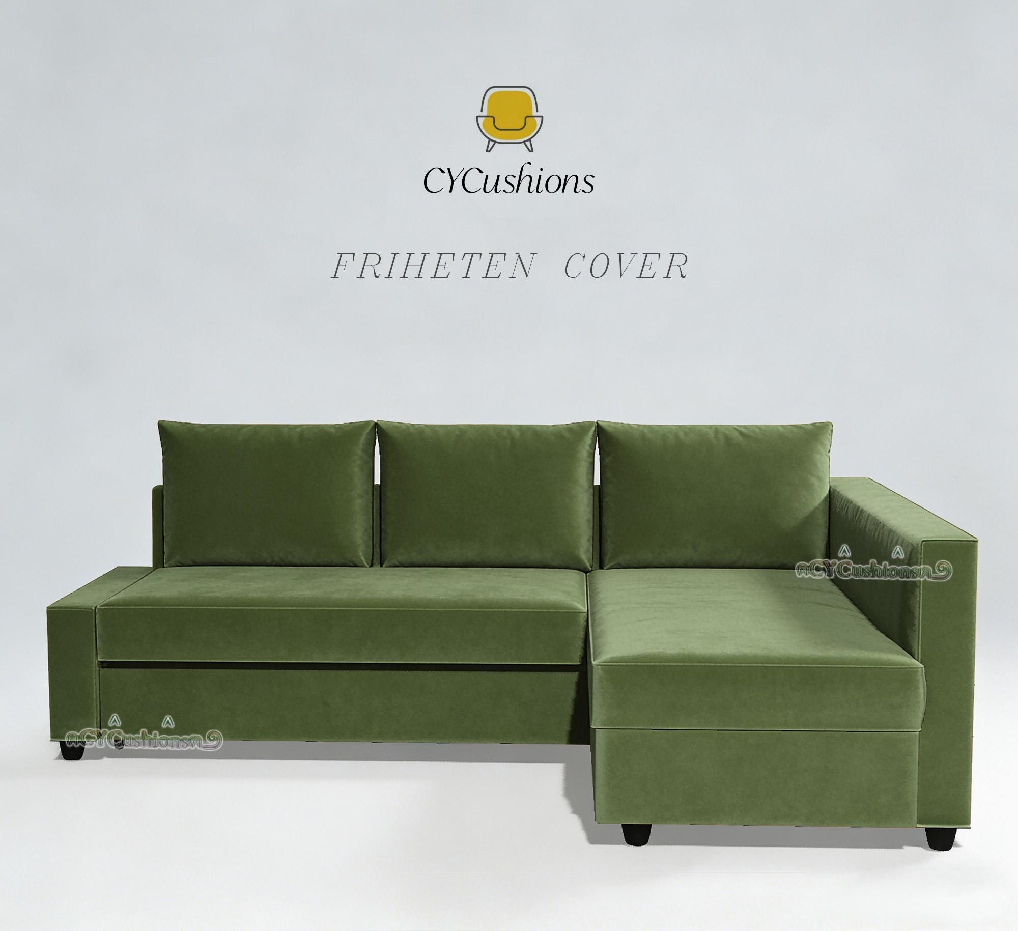 Frihetenソファベッドカバー　ダークグリーン Ikea friheten cover - Etsy 日本
