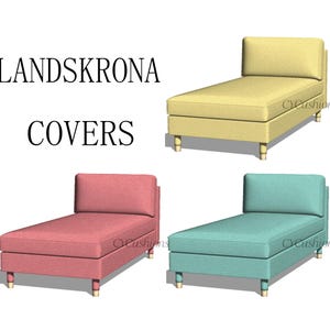 LANDSKRONA Chaise Lounge Replacement Cover: Sofa Slipcover,Custom Color,Machine washable,Pet-friendly,Couch cover
