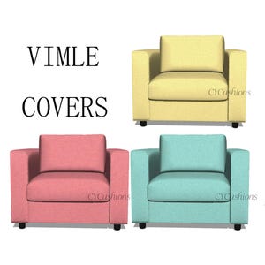 VIMLE  Sofa Cover: 1 Seat Replacement Slipcover,Machine washable,Pet-friendly,Custom Color,Couch cover