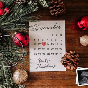 CUSTOM Christmas Pregnancy Announcement Digital Photo for social media | Facebook| Instagram|