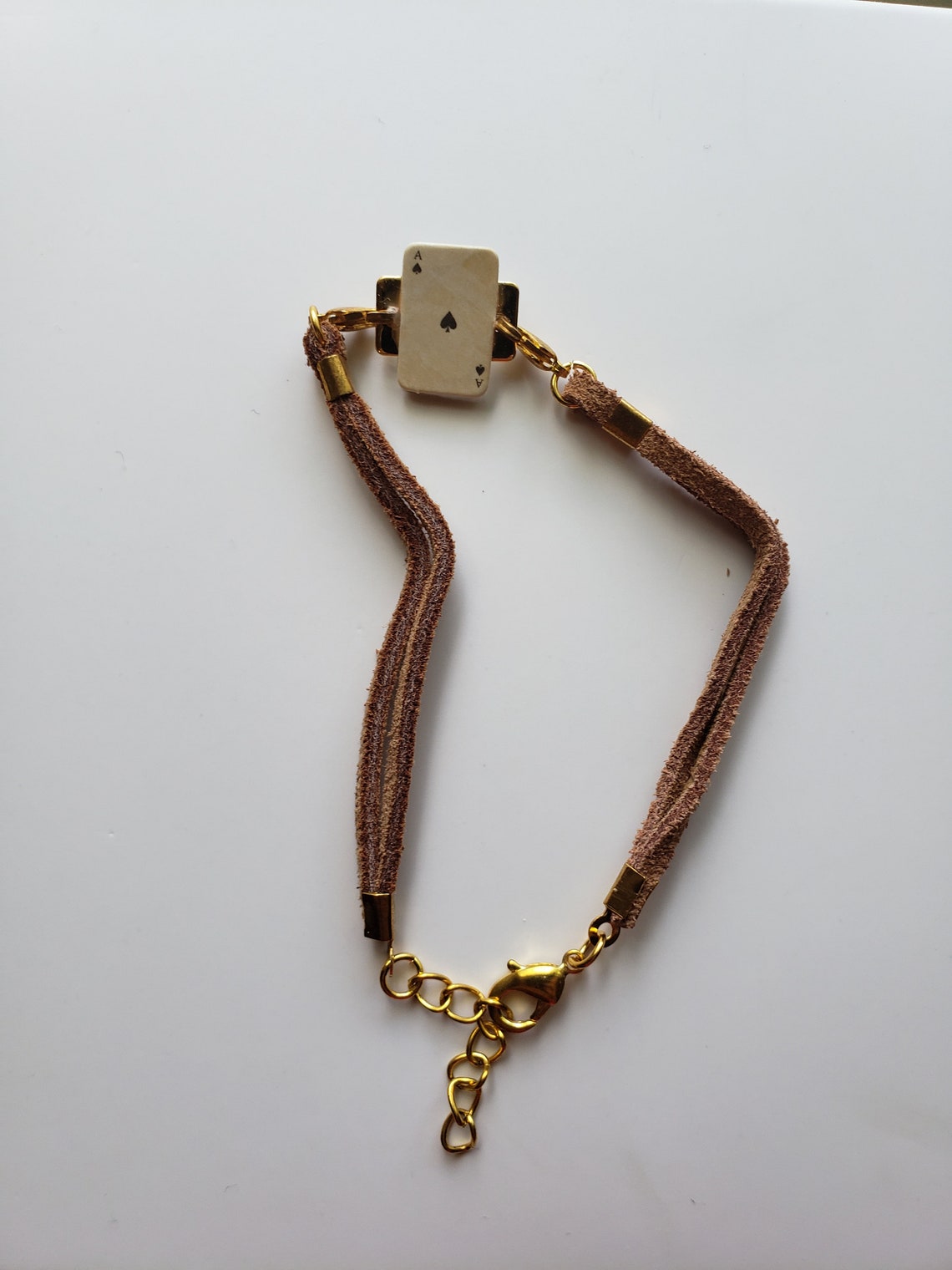 Ace of Spades Bracelet Gold Adjustable Bracelet Poker Etsy