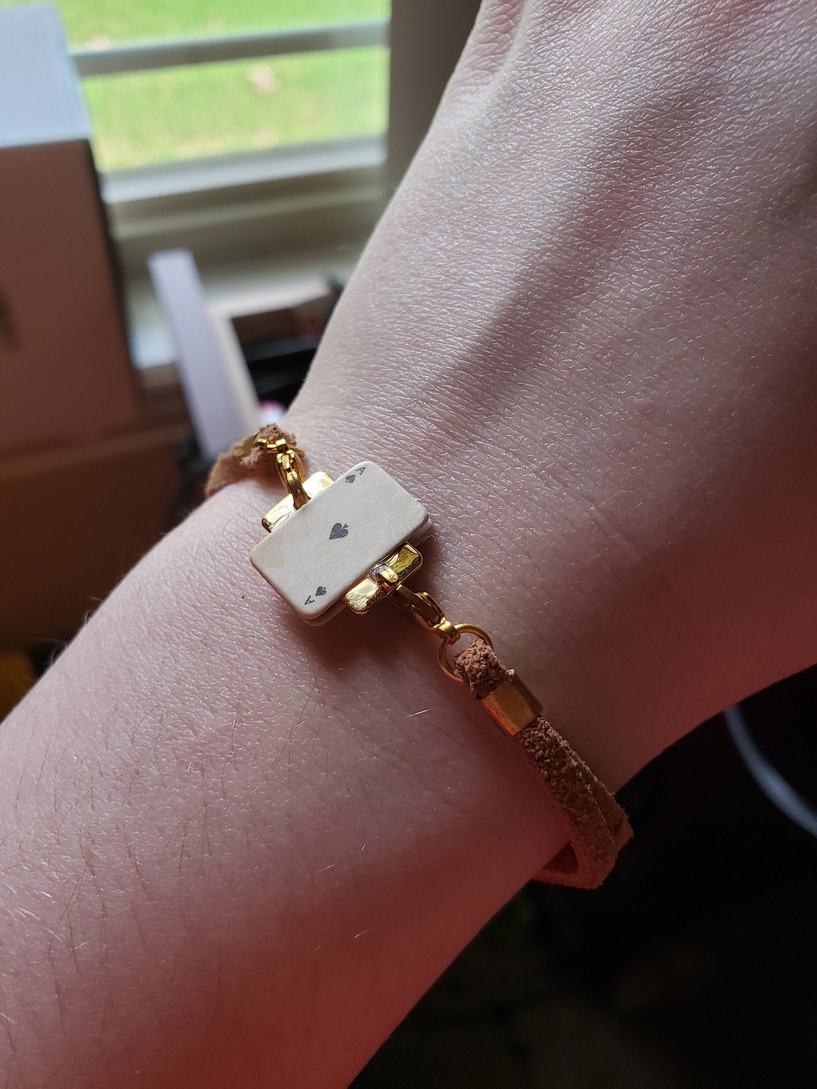 Ace of Spades Bracelet Gold Adjustable Bracelet Poker Etsy