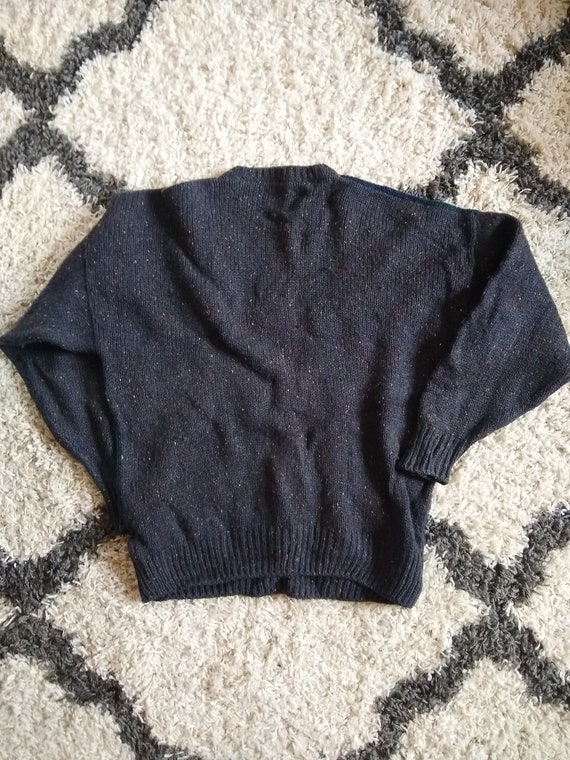 Vintage Handcrafted Irish Wool Intarsia Sweater - image 2