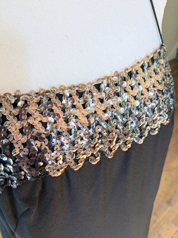 60s Shift Dress with Metallic Sequins and Sheer J… - image 8