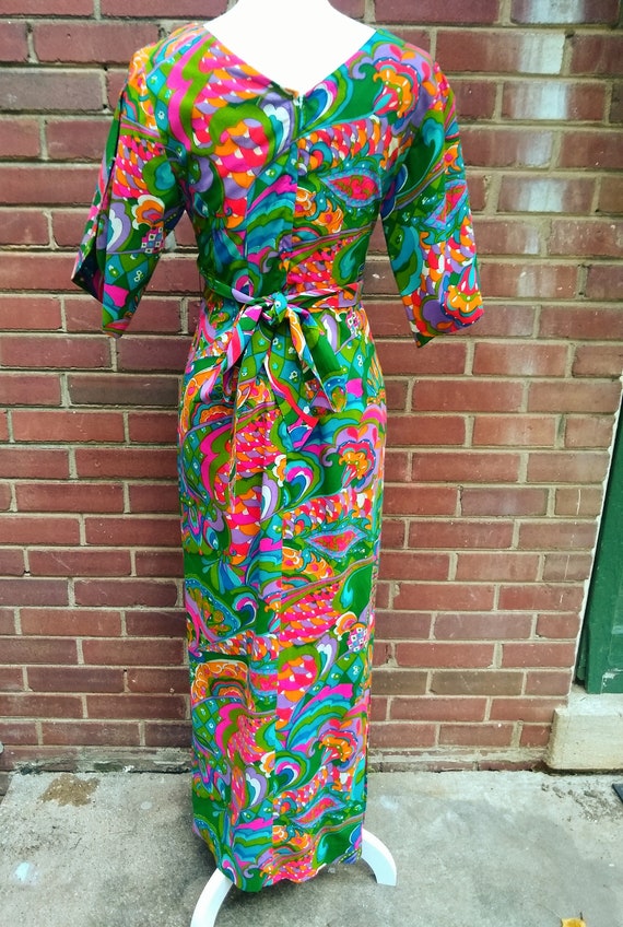 60s Psychedelic Lord and Taylor Gown - image 2